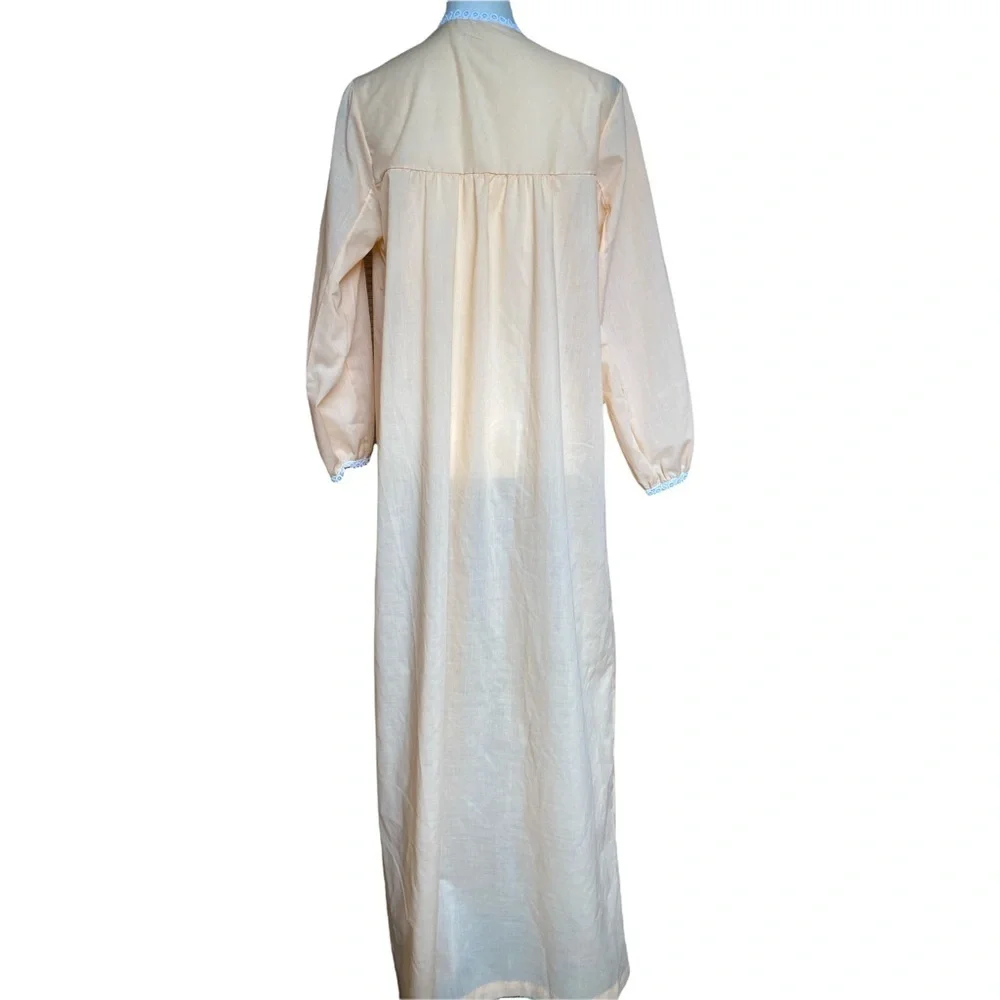 Vintage 1980s cotton blend nightgown women with‎ mother pearl button medium - Picture 7 of 9